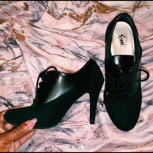 Classic Black Suede Heels